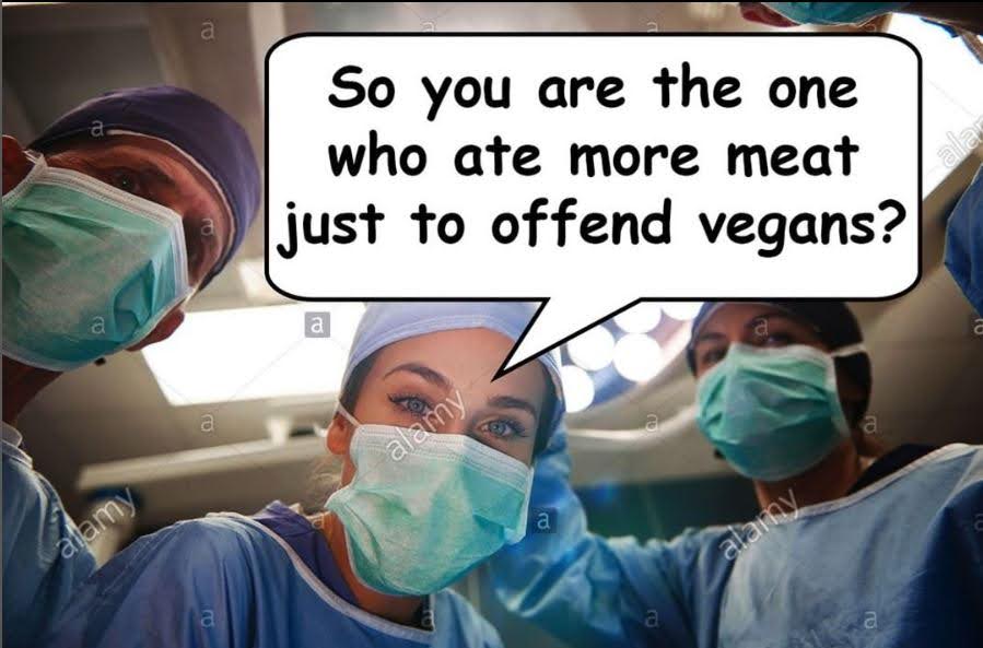 ate more meat to offend vegans